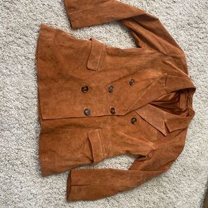 Brown suede jacket womens size large Purchased from Free People